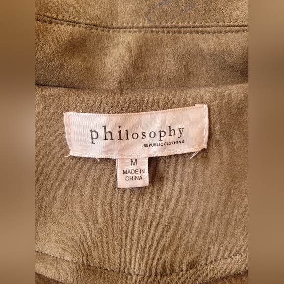 Philosophy faux suede jacket size medium - Picture 6 of 7